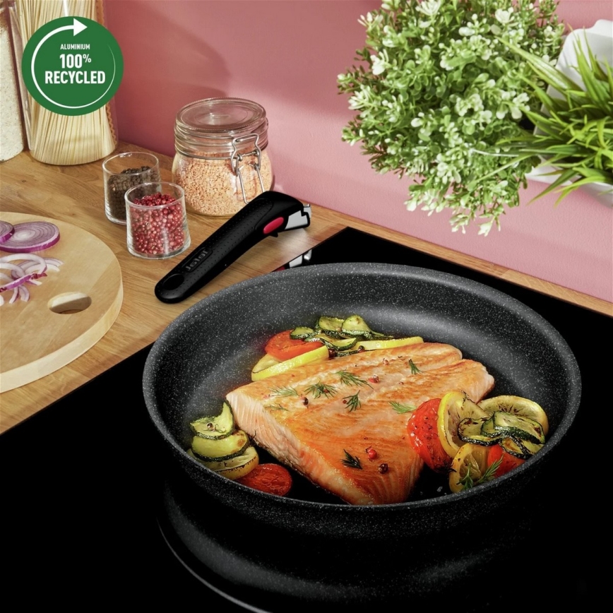 Tefal - Keittoastiasarja 8 kpl INGENIO BLACK STONE