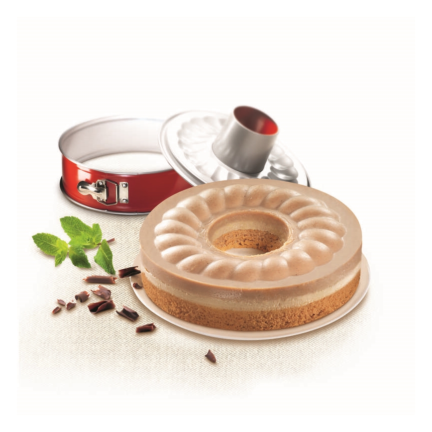 Tefal - Kokoontaitettava muotti Savarin DELIBAKE 27 cm punainen