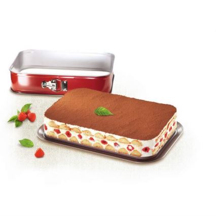 Tefal - Kokoontaittuva kakkumuotti DELIBAKE 36x24 cm punainen