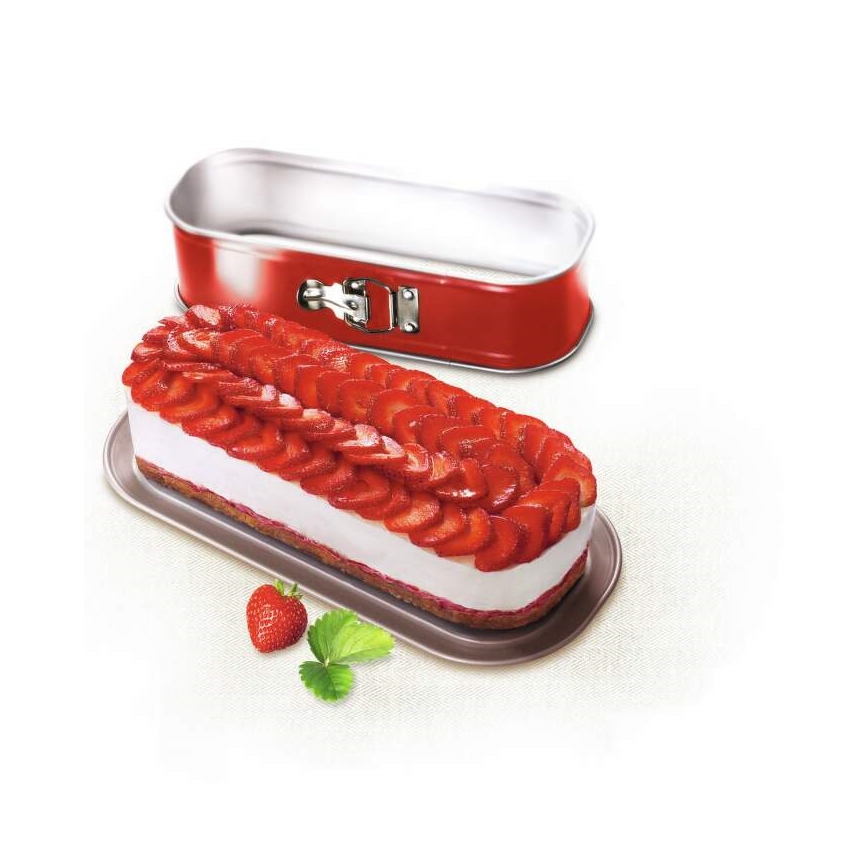 Tefal - Kokoontaittuva soikea uunivuoka DELIBAKE 30x11 cm punainen