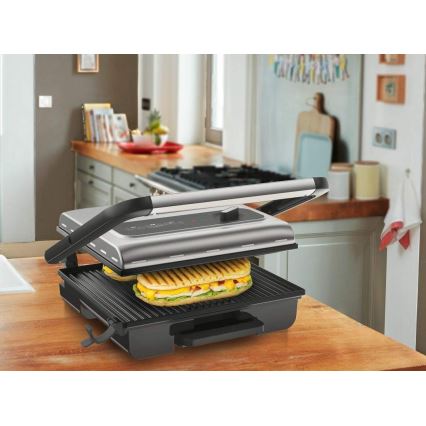 Tefal - Kontaktigrilli INICIO 2000W/230V musta/ruostumaton