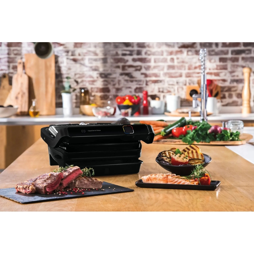 Tefal - Kontaktigrilli OPTIGRILL ELITE 2000W/230V musta