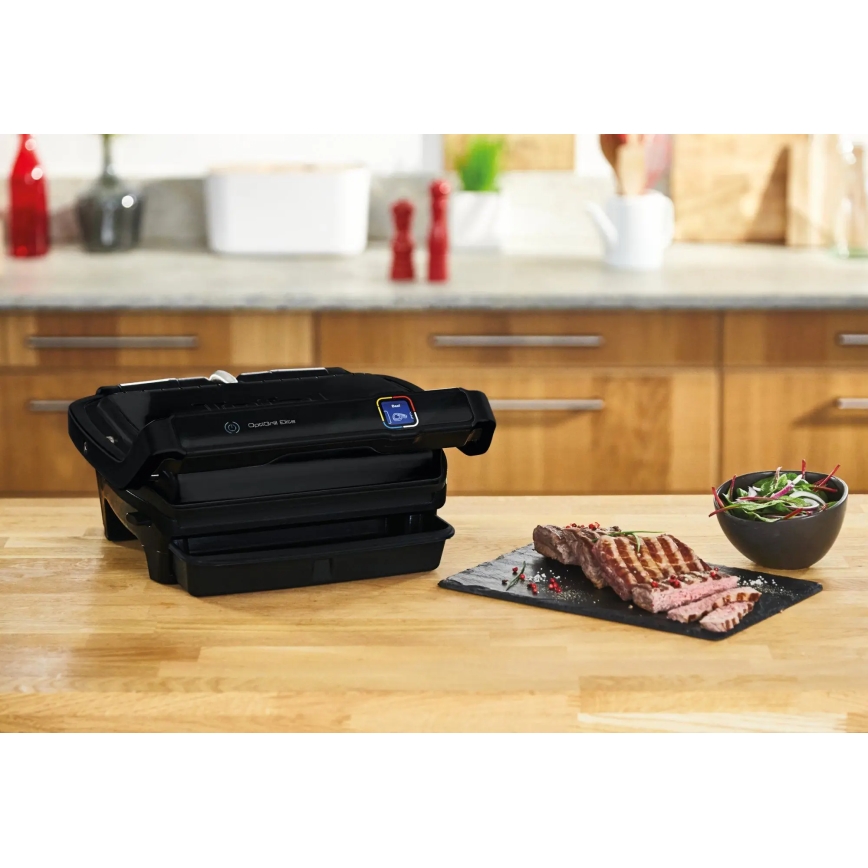 Tefal - Kontaktigrilli OPTIGRILL ELITE 2000W/230V musta