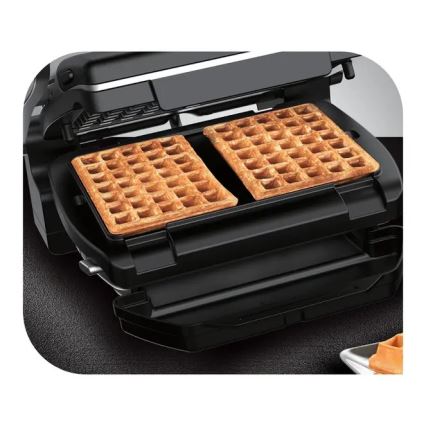 Tefal - Kontaktigrilli OPTIGRILL+ INOX WAFFLES 2000W/230V musta/kromi