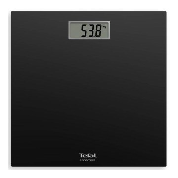 Tefal - Kylpyhuoneen vaaka PREMISS 1xCR2032 musta