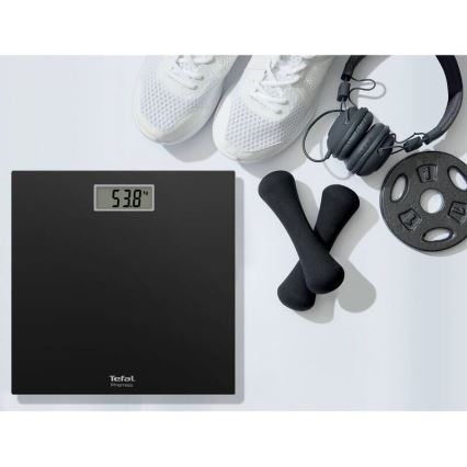Tefal - Kylpyhuoneen vaaka PREMISS 1xCR2032 musta