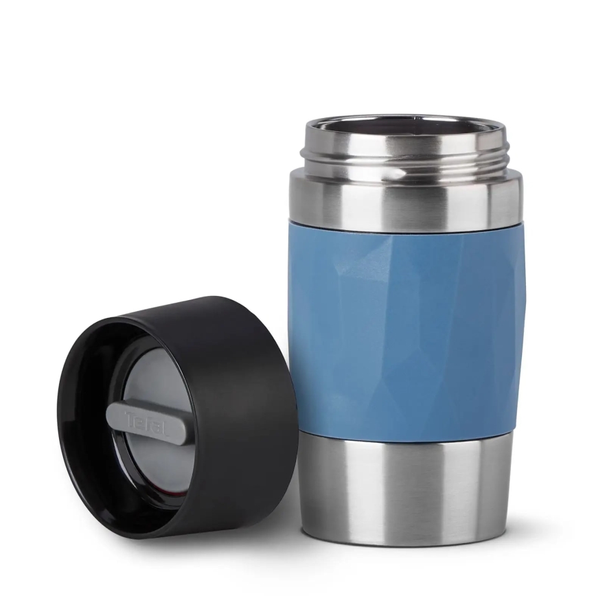 Tefal - Lämpömuki 300 ml COMPACT MUG ruostumaton/sininen