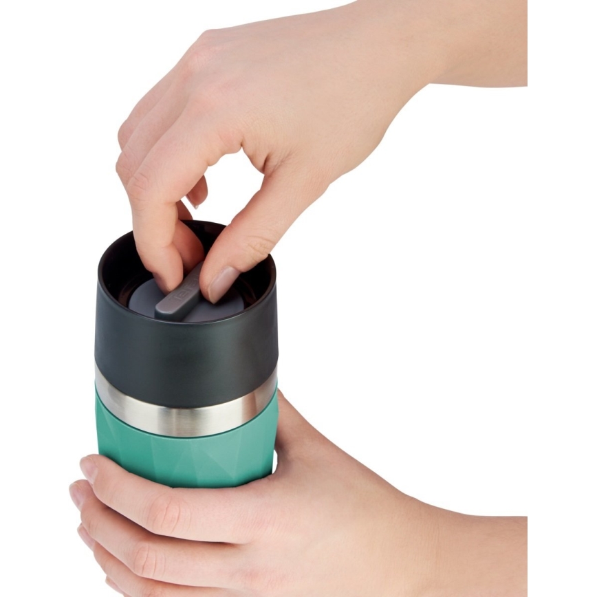 Tefal - Lämpömuki 300 ml COMPACT MUG ruostumaton/vihreä