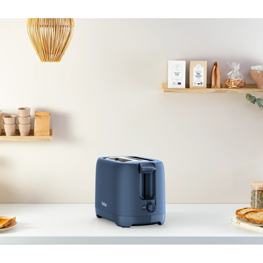 Tefal - Leivänpaahdin kahdella aukolla MORNING 850W/230V sininen