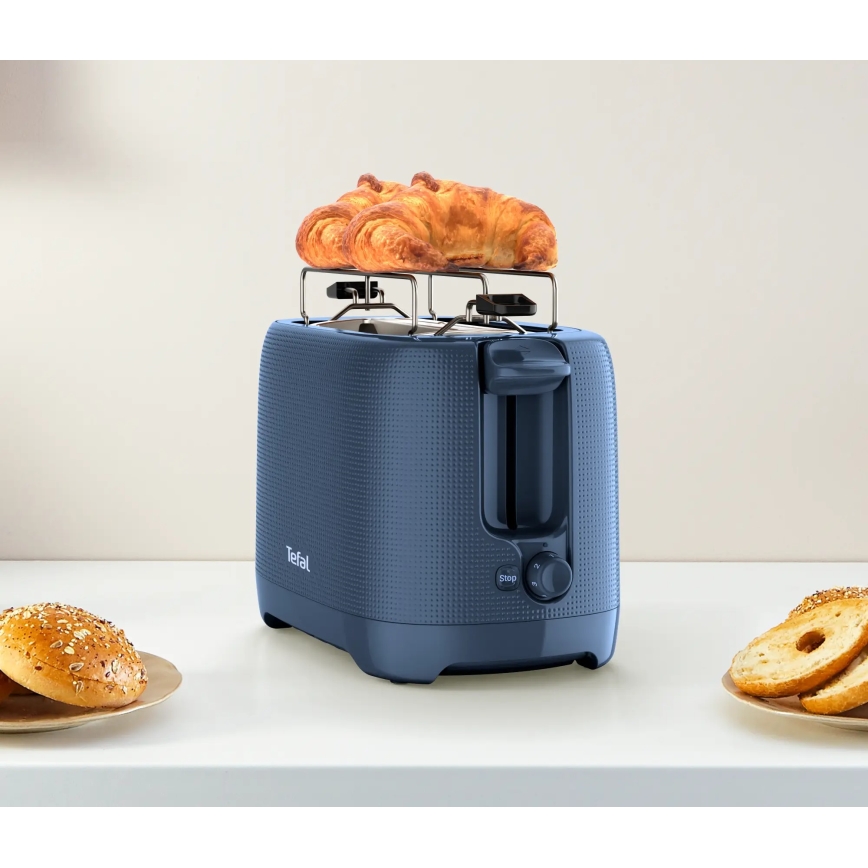 Tefal - Leivänpaahdin kahdella aukolla MORNING 850W/230V sininen