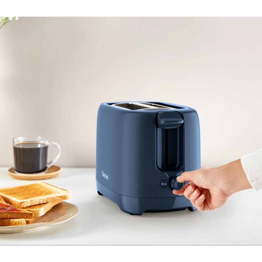 Tefal - Leivänpaahdin kahdella aukolla MORNING 850W/230V sininen