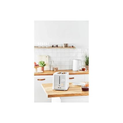 Tefal - Leivänpaahdin kahdella aukolla SENSE 850W/230V valkoinen