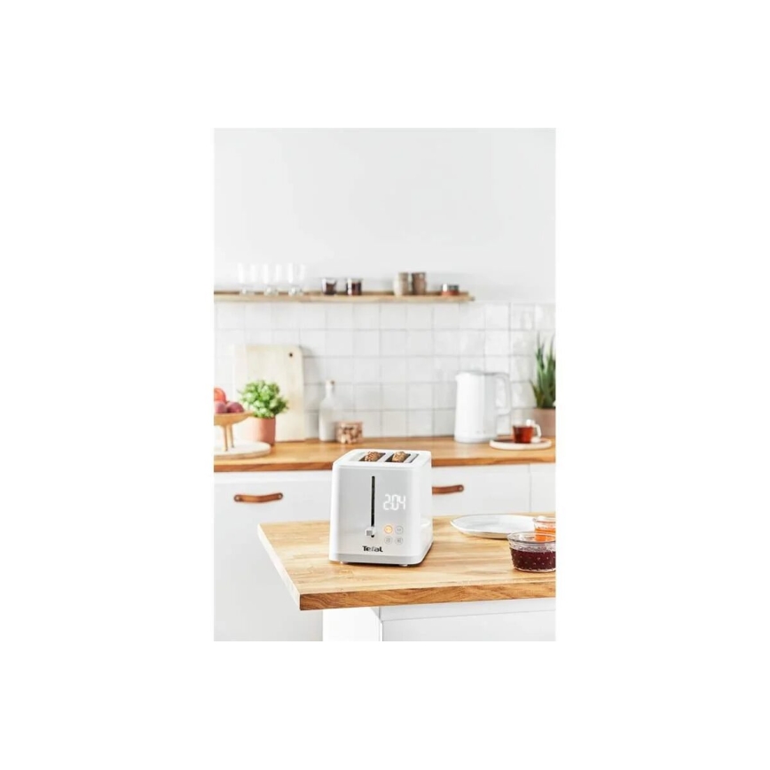 Tefal - Leivänpaahdin kahdella aukolla SENSE 850W/230V valkoinen