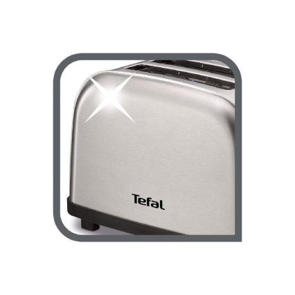 Tefal - Leivänpaahdin kahdella aukolla ULTRA MINI 700W/230V mattakromi