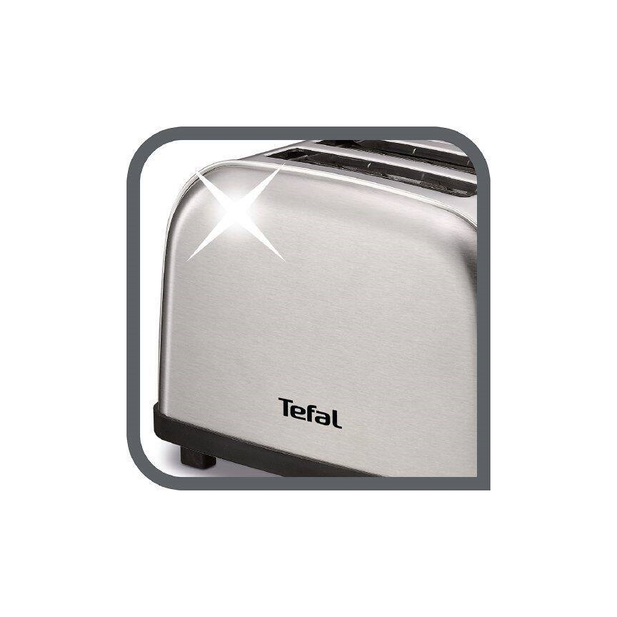 Tefal - Leivänpaahdin kahdella aukolla ULTRA MINI 700W/230V mattakromi