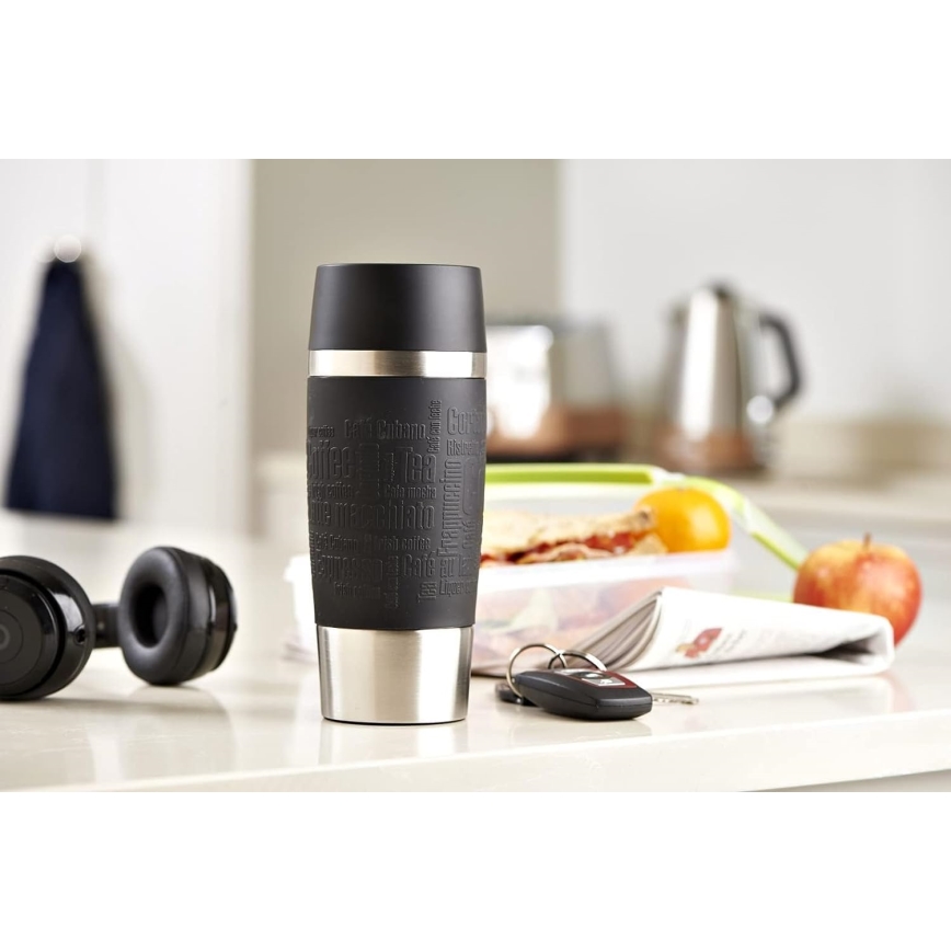 Tefal - Matkateräksinen matkamuki 360 ml TRAVEL MUG musta