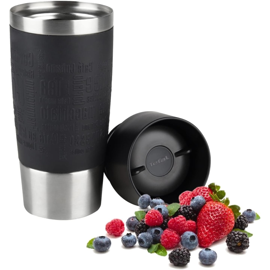Tefal - Matkamuki 360 ml TRAVEL MUG ruostumaton/musta