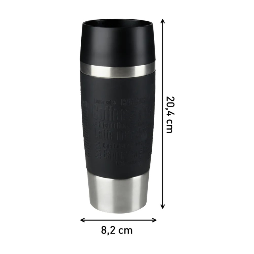Tefal - Matkamuki 360 ml TRAVEL MUG ruostumaton/musta