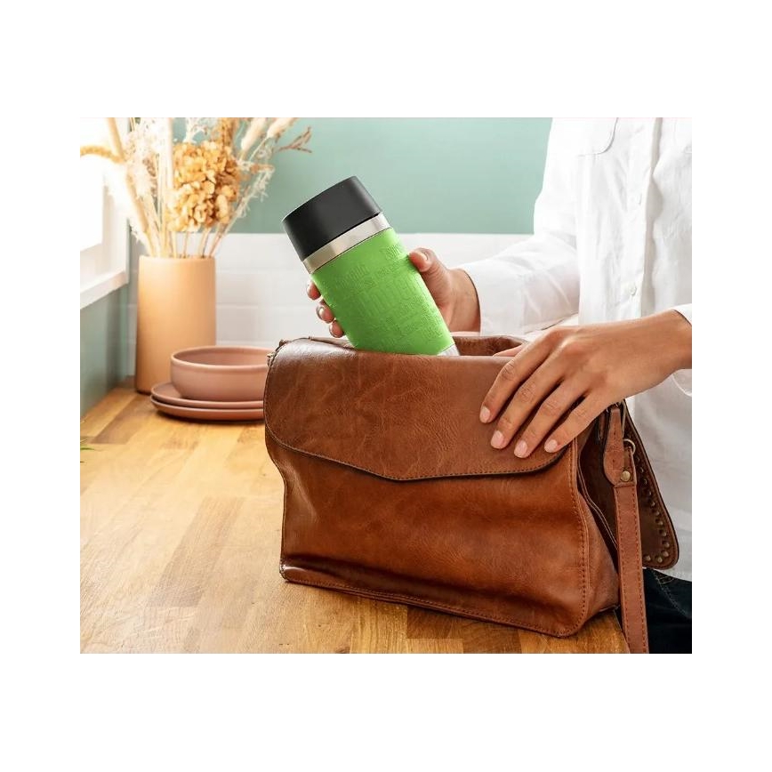 Tefal - Matkamuki 360 ml TRAVEL MUG ruostumaton/vihreä