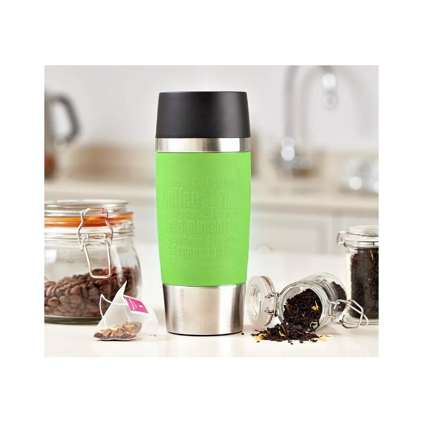 Tefal - Matkamuki 360 ml TRAVEL MUG ruostumaton/vihreä
