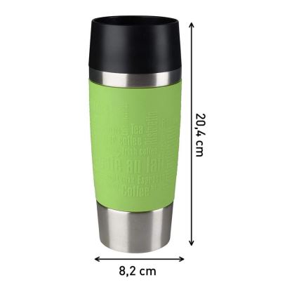 Tefal - Matkamuki 360 ml TRAVEL MUG ruostumaton/vihreä