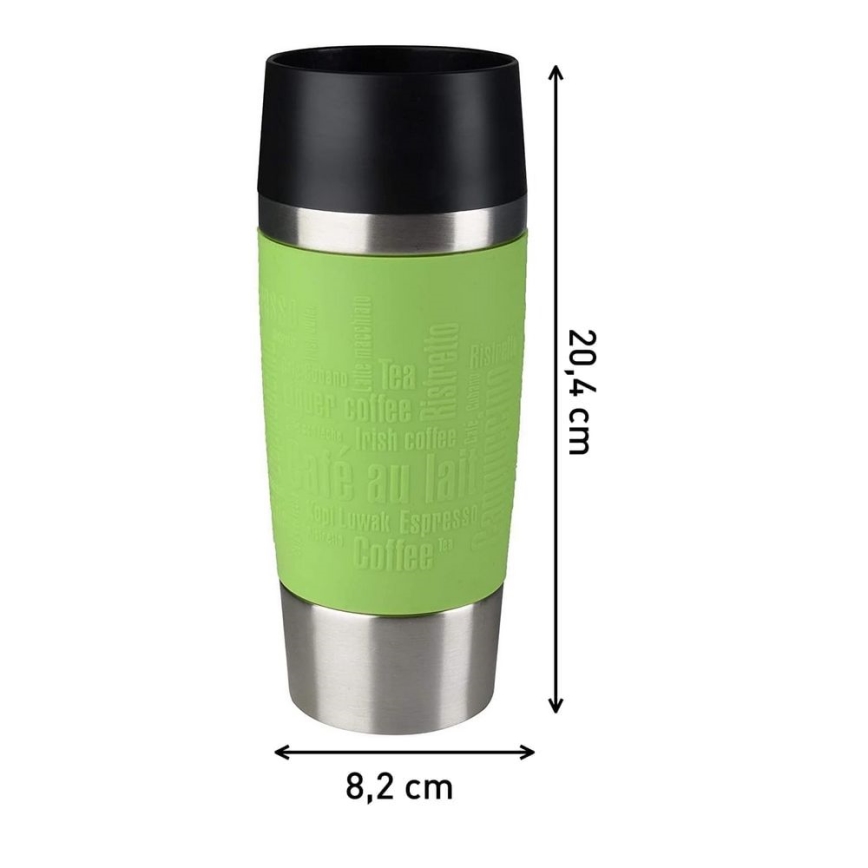 Tefal - Matkamuki 360 ml TRAVEL MUG ruostumaton/vihreä