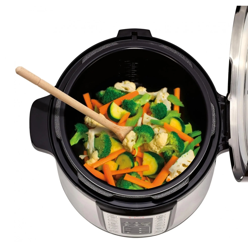 Tefal - Monitoiminen sähköinen painekattila ALL IN ONE POT 1100W/230V mattakromi/musta