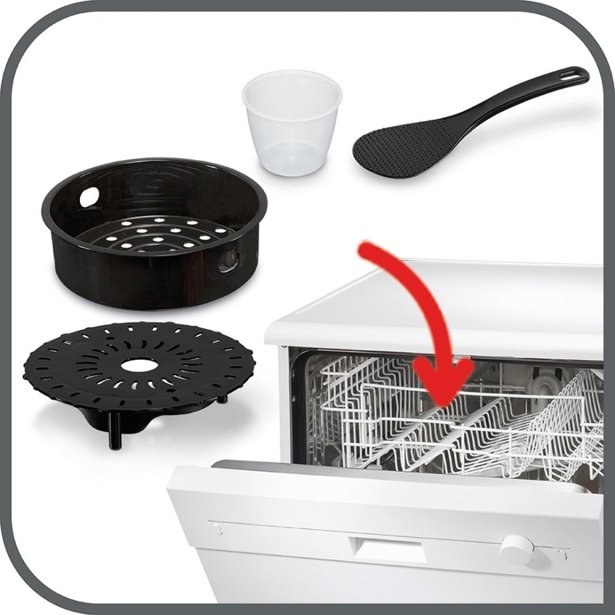 Tefal - Monitoiminen sähköinen painekattila ALL IN ONE POT 1100W/230V mattakromi/musta
