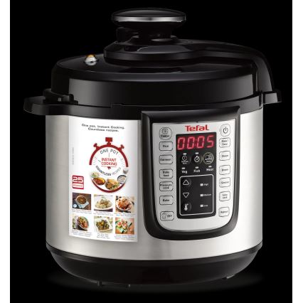 Tefal - Monitoiminen sähköinen painekattila ALL IN ONE POT 1100W/230V mattakromi/musta