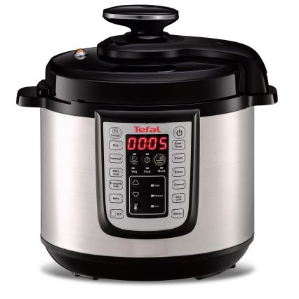 Tefal - Monitoiminen sähköinen painekattila ALL IN ONE POT 1100W/230V mattakromi/musta
