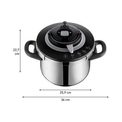 Tefal - Painekeitin 6 l CLIPSO+ CHEF ruostumatonta terästä