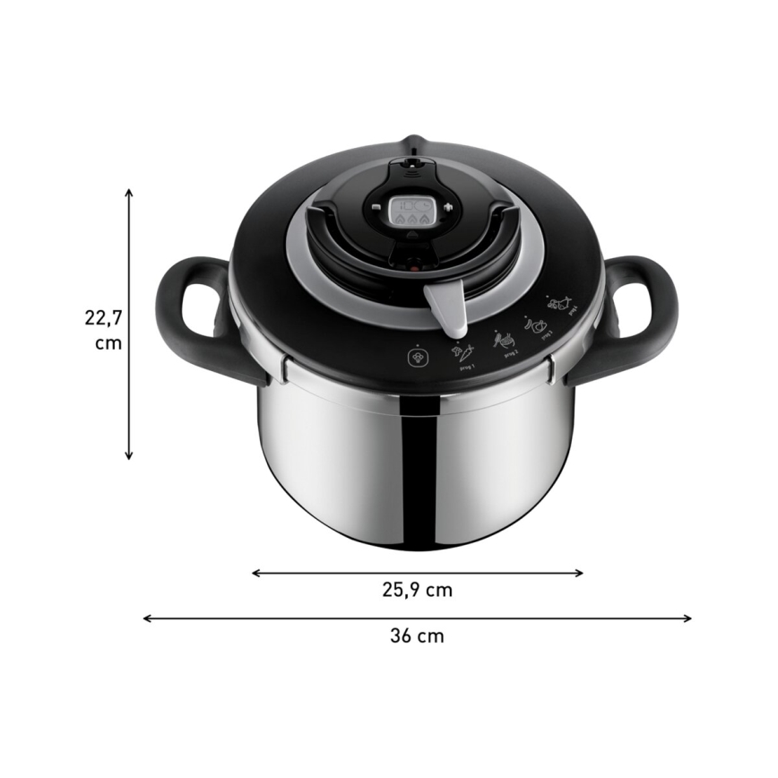 Tefal - Painekeitin 6 l CLIPSO+ CHEF ruostumatonta terästä