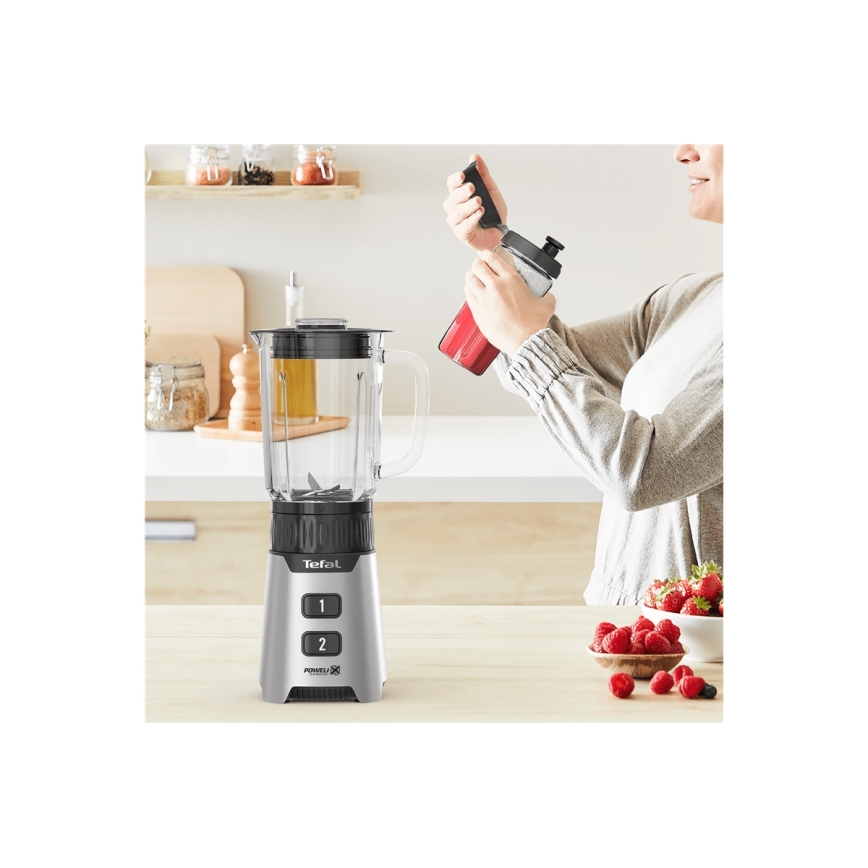 Tefal - Pöytäsekoitin BLENDFORCE 400W/230V ruostumaton/musta