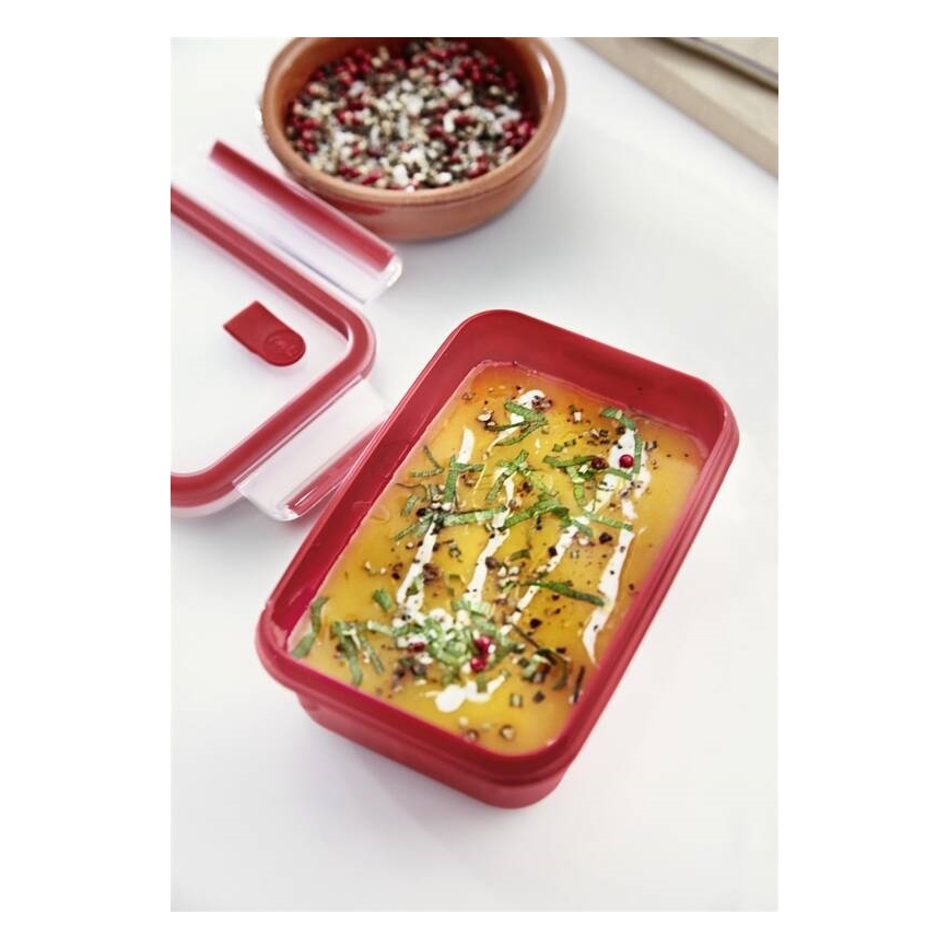 Tefal - Ruokasäiliö 0,8 l MASTER SEAL MICRO punainen