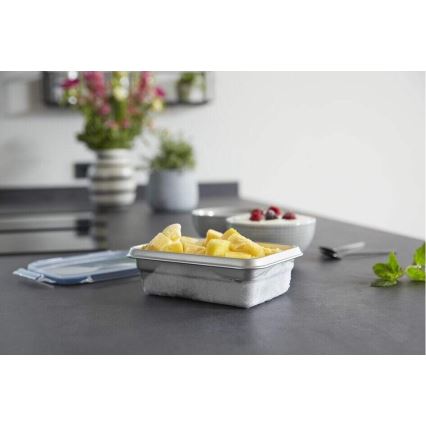 Tefal - Ruokasäiliö 0,8 l MSEAL STEEL sininen/ruostumaton