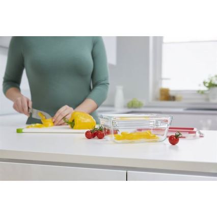 Tefal - Ruokasäiliö 0,85 l MSEAL GLASS punainen/lasi