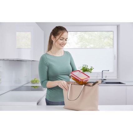 Tefal - Ruokasäiliö 0,85 l MSEAL GLASS punainen/lasi