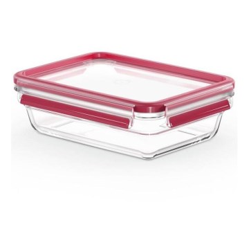 Tefal - Ruokasäiliö 1,1 l MSEAL GLASS punainen/lasi
