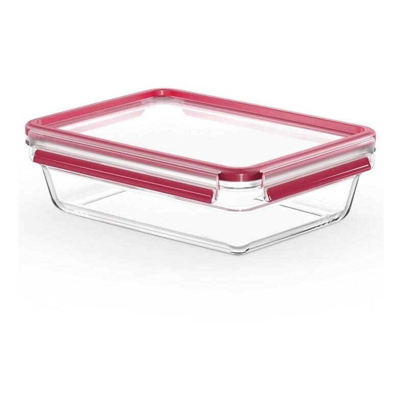 Tefal - Ruokasäiliö 2 l MSEAL GLASS punainen/lasi
