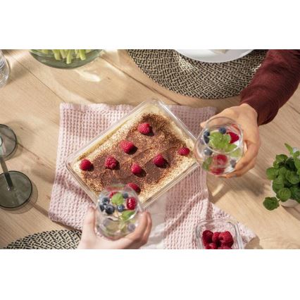 Tefal - Ruokasäiliö 2 l MSEAL GLASS punainen/lasi