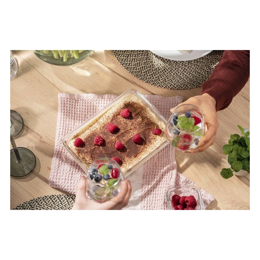 Tefal - Ruokasäiliö 2 l MSEAL GLASS punainen/lasi