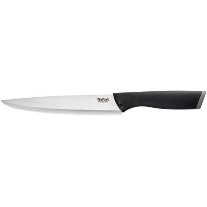 Tefal - Ruostumattomasta teräksestä valmistettu kaiverrusveitsi COMFORT 20 cm kiiltävä kromi/musta