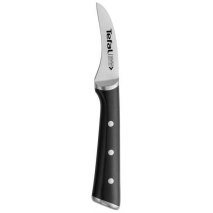 Tefal - Ruostumattomasta teräksestä valmistettu kaiverrusveitsi ICE FORCE 7 cm kiiltävä kromi/musta