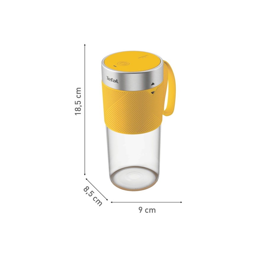 Tefal - Smoothie blenderi BLENDFORCE 50W/5V 1200 mAh keltainen