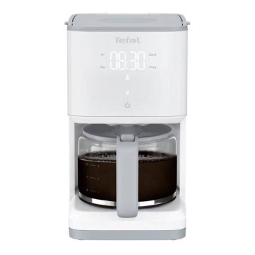 Tefal - Tippa kahvinkeitin LCD-näytöllä SENSE 1000W/230V valkoinen