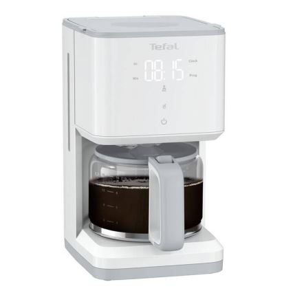 Tefal - Tippa kahvinkeitin LCD-näytöllä SENSE 1000W/230V valkoinen