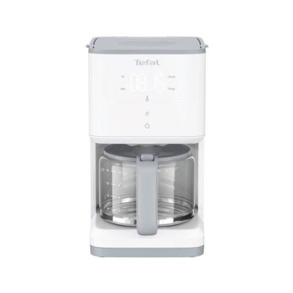 Tefal - Tippa kahvinkeitin LCD-näytöllä SENSE 1000W/230V valkoinen