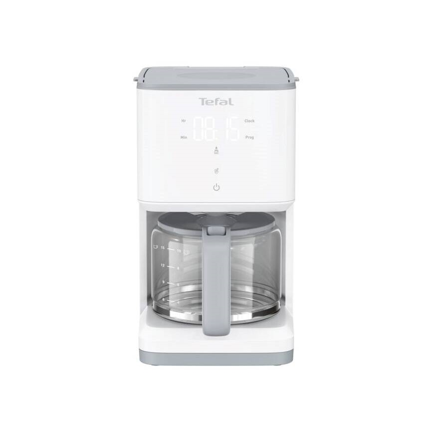 Tefal - Tippa kahvinkeitin LCD-näytöllä SENSE 1000W/230V valkoinen