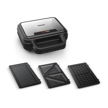 Tefal - Voileipägrilli ULTRA COMPACT 3in1 700W/230V musta/mattakromi