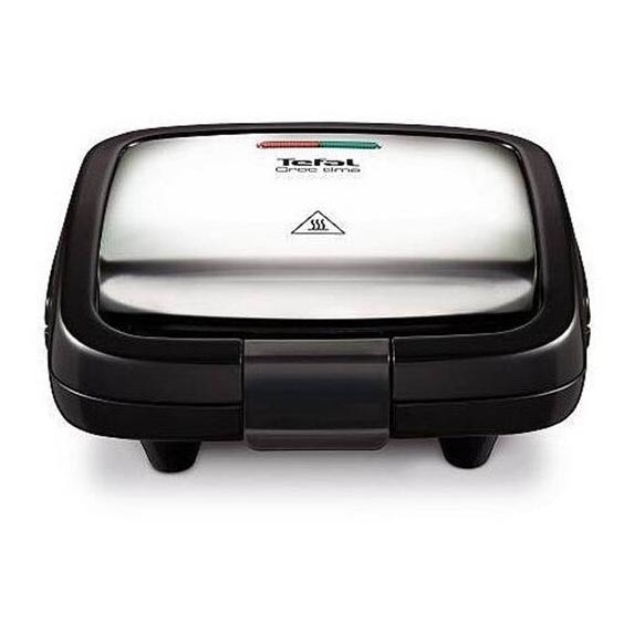 Tefal - Voileipäkone CROC TIME 700W/230V musta/kromi
